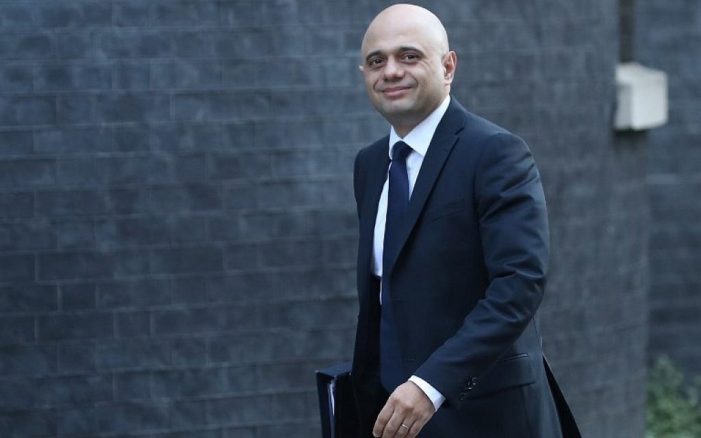 The British Finance Minister Sajid Javid has Resigned