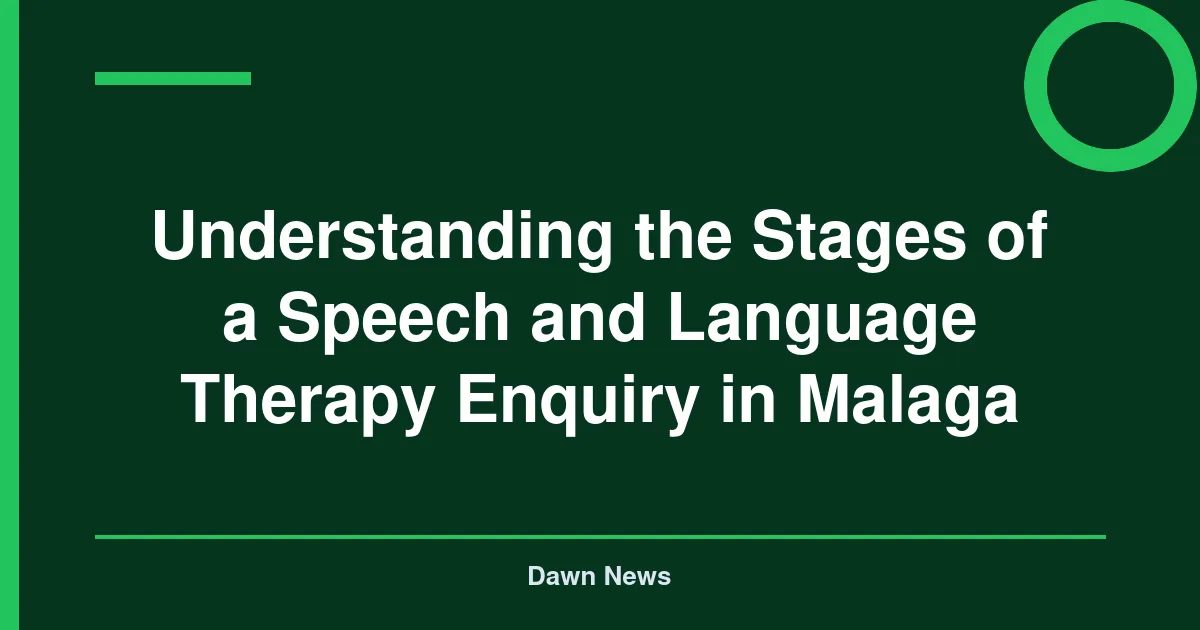 Understanding the Stages of a Speech and Language Therapy Enquiry in Malaga